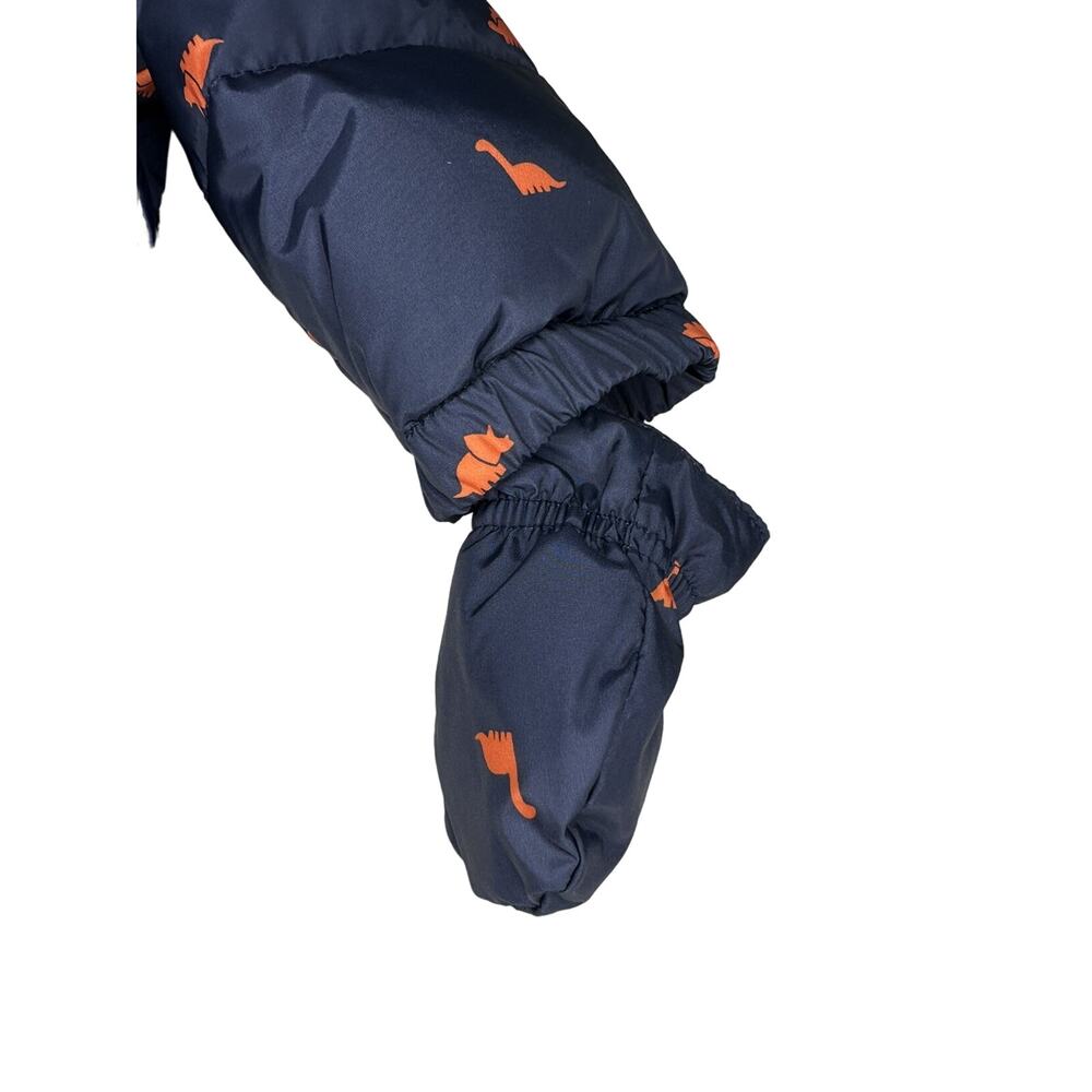 NWT Gap Dinosaurs Print Puffer One Piece Bunting Size 6-12 Months - Picture 3 of 7